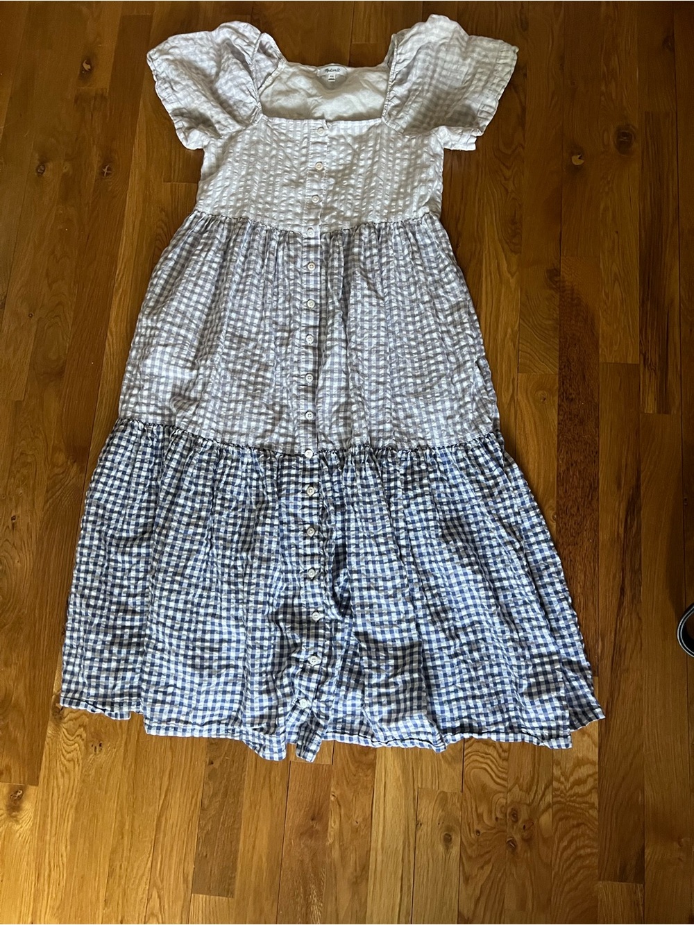 Madewell Women’s blue & white gingham dress